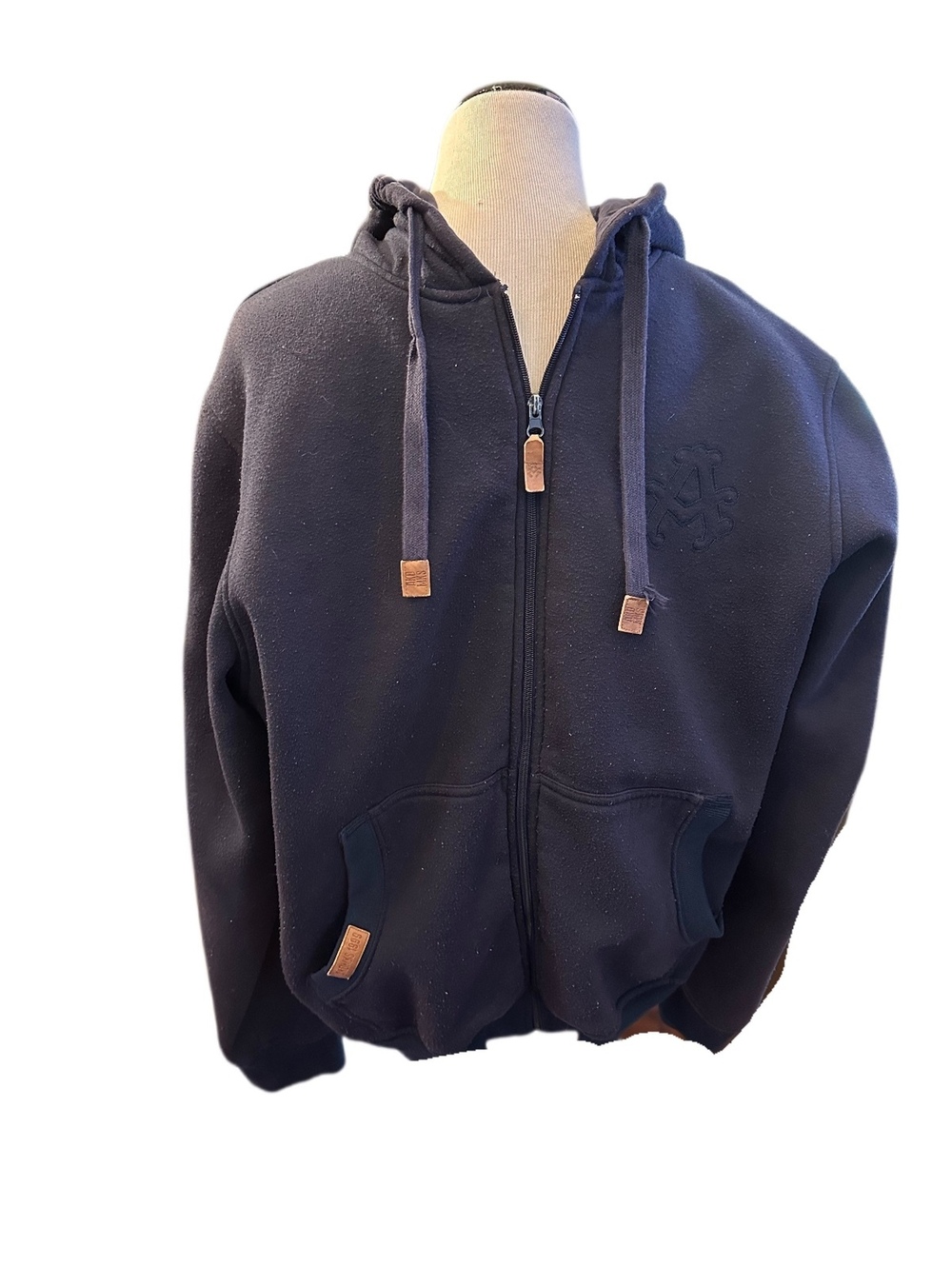 Vintage Y2K Akademiks Fleece Lined Zip Hoodie Streetwear 3XL